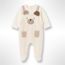 Load image into Gallery viewer, Mayoral Teddy Collection Fleece Dungaree-Look Babygrow