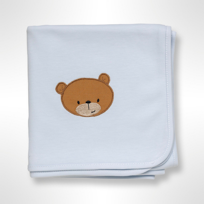 BabyGi Little Bear Cotton Blanket - Blue