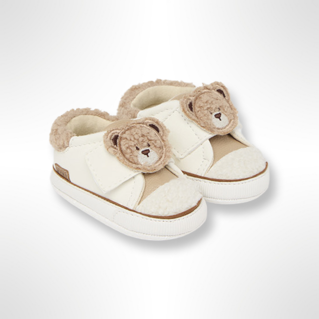 Mayoral Baby Cream Teddy Fleece Trainers