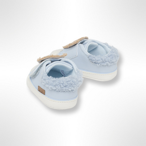 Mayoral Baby Cream Teddy Fleece Trainers - Blue