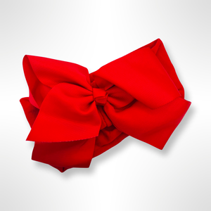 Large Bow Soft Headband - Red