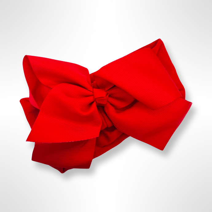 Large Bow Soft Headband - Red