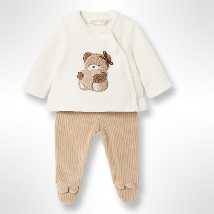 Teddy Collection Mayoral Baby Girl Beige Set