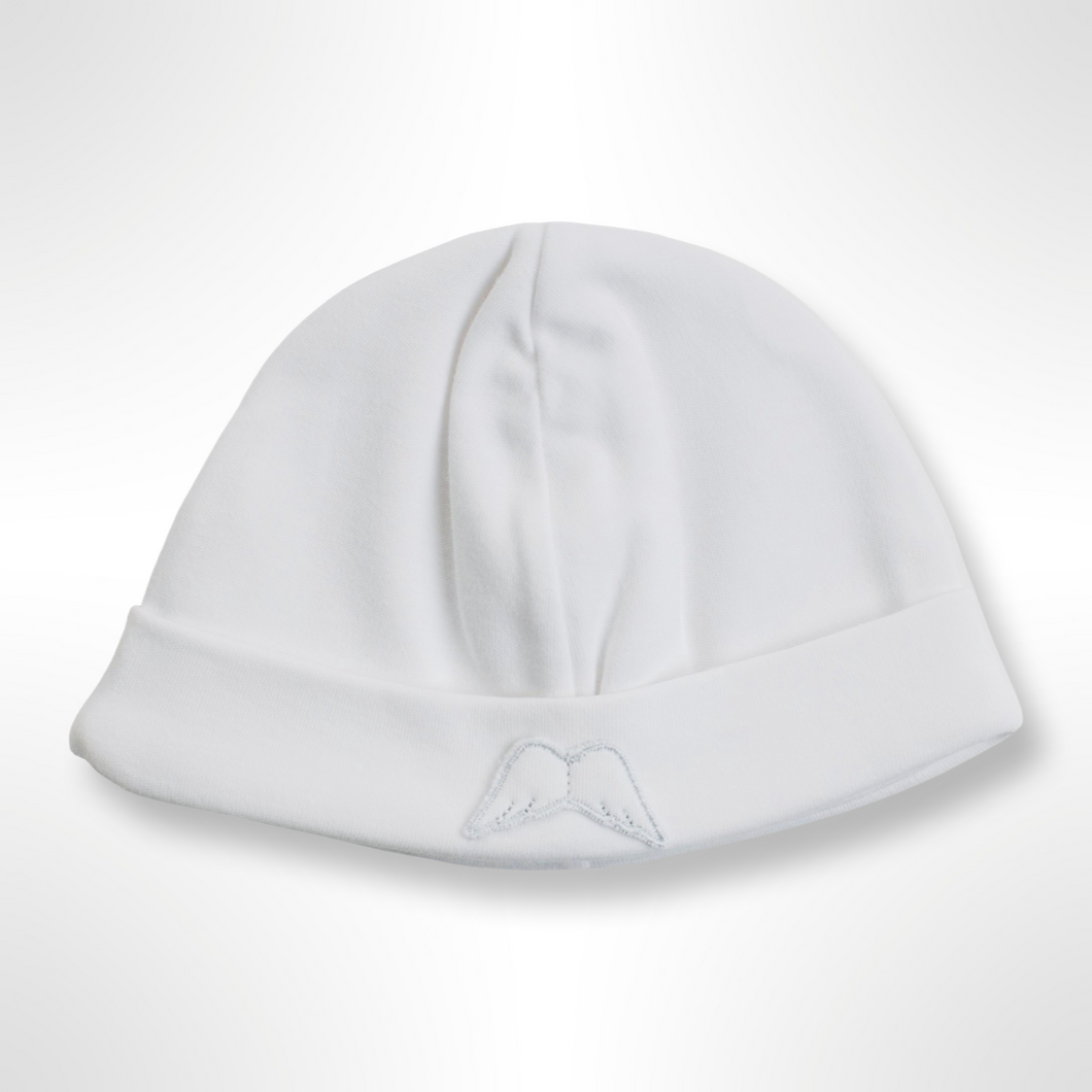 BabyGi Velour Angel Wings Hat - White