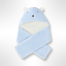 Load image into Gallery viewer, Teddy Collection Mayoral Baby Bear Fleece Hat-Scarf - Blue