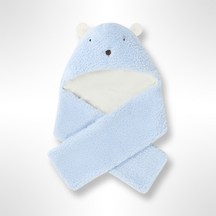 Teddy Collection Mayoral Baby Bear Fleece Hat-Scarf - Blue
