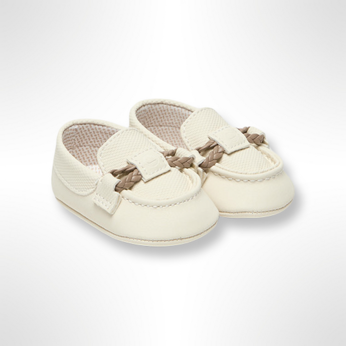 Mayoral Baby Pre Walker Moccasins - Cream