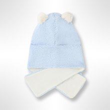 Load image into Gallery viewer, Teddy Collection Mayoral Baby Bear Fleece Hat-Scarf - Blue