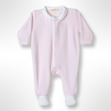 Load image into Gallery viewer, BabyGi Angel Wings Velour Sleepsuit - Pink