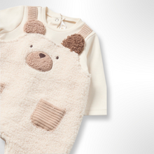 Load image into Gallery viewer, Mayoral Teddy Collection Fleece Dungaree-Look Babygrow