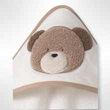 Load image into Gallery viewer, Teddy Collection Cream Teddy Bear Hooded Baby Towel (85cm)
