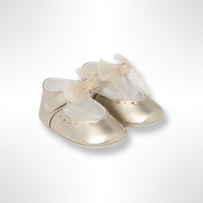 Mayoral Baby Pre Walker Shoes - Light Gold