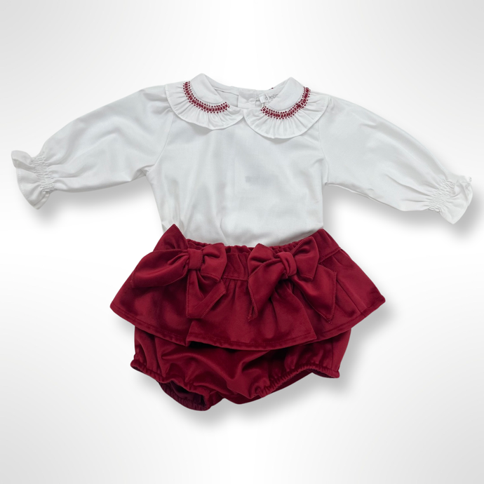 Deolinda The Velvet Collection - Blouse and Bloomer Set