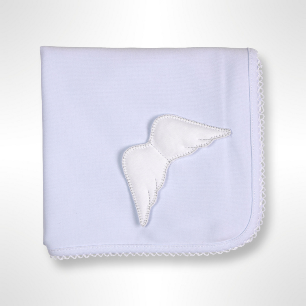 BabyGi Angel Wings Cotton Blanket - Blue