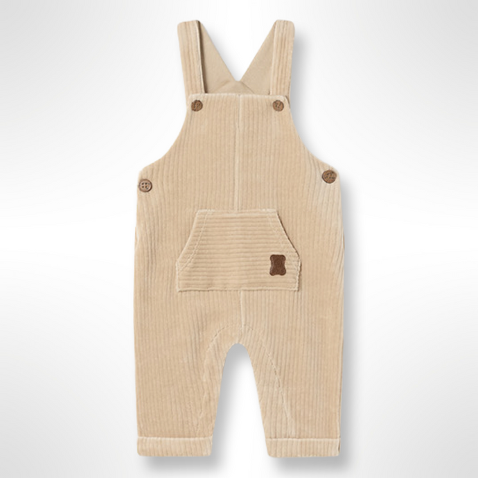 Teddy Collection Mayoral Baby Beige Dungarees