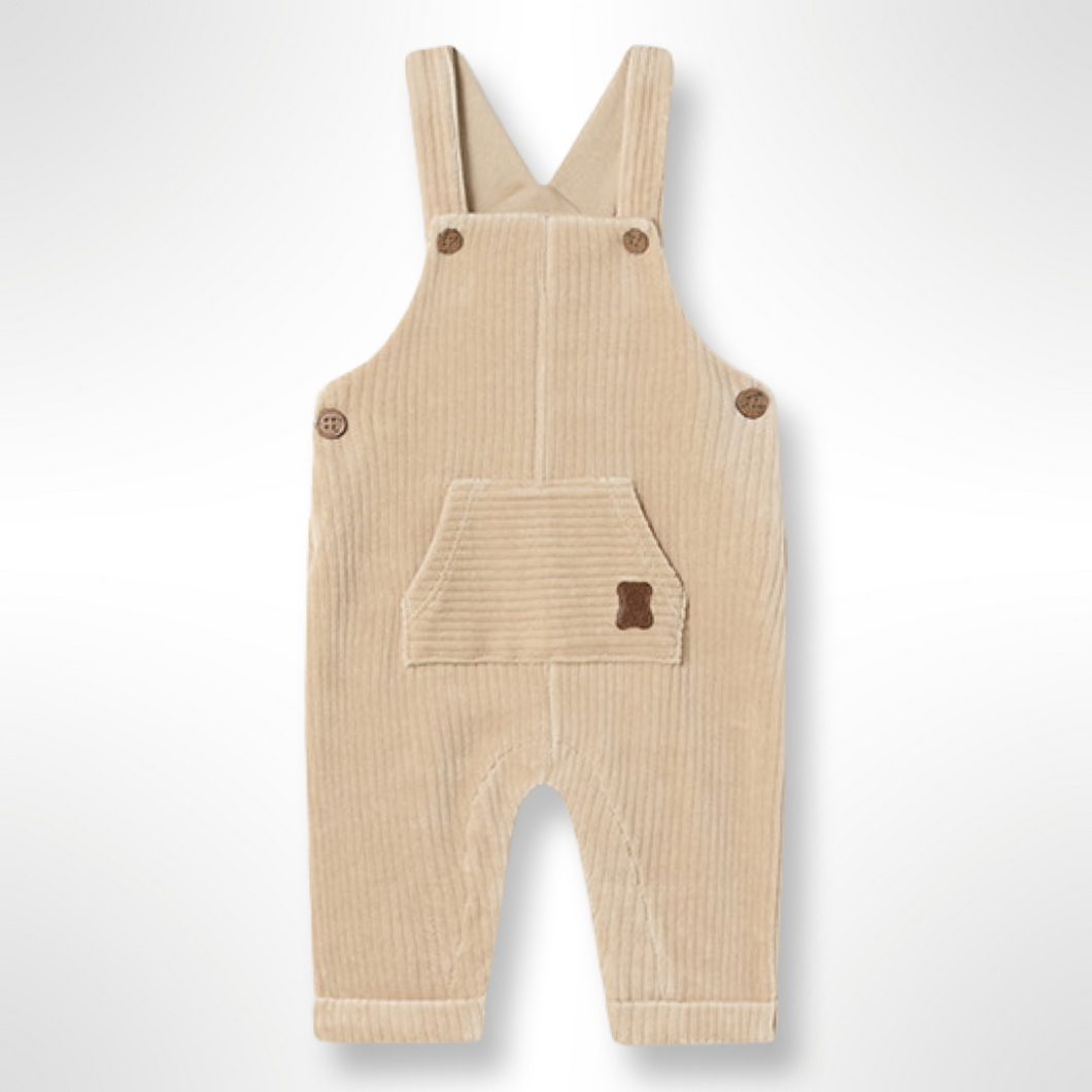 Teddy Collection Mayoral Baby Beige Dungarees