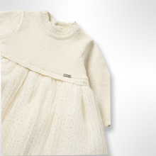 Load image into Gallery viewer, Mayoral Baby Champagne Long Sleeve Dress