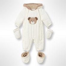 Load image into Gallery viewer, Mayoral Baby Cream Teddy Snowsuit