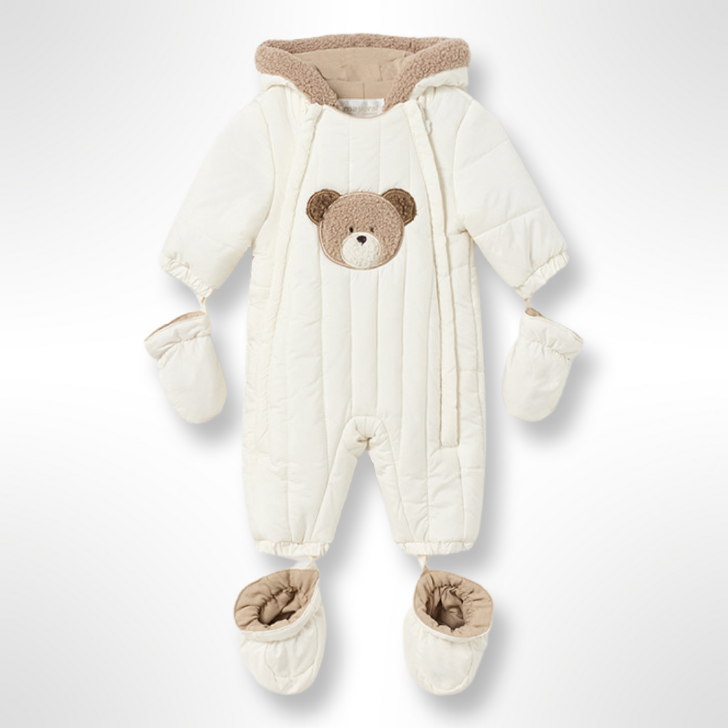 Mayoral Baby Cream Teddy Snowsuit