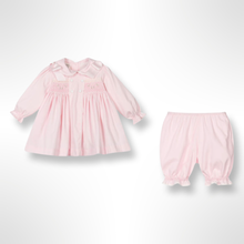 Load image into Gallery viewer, Pretty Originals Girls Pink Smocked Dress Set