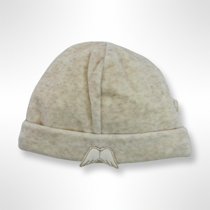 BabyGi Velour Angel Wings Hat - Beige