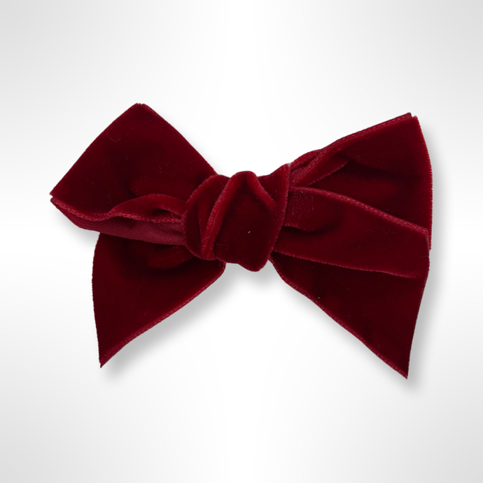 Claret Collection - Calamaro Red Velvet Bow Hairclip