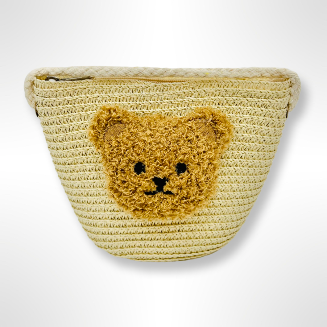 Over The Shoulder Teddy Head Bag - Cream