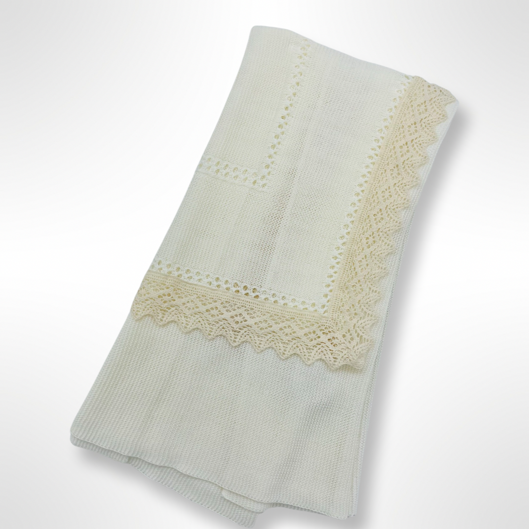 Sonno Lace Blanket - Cream/Beige