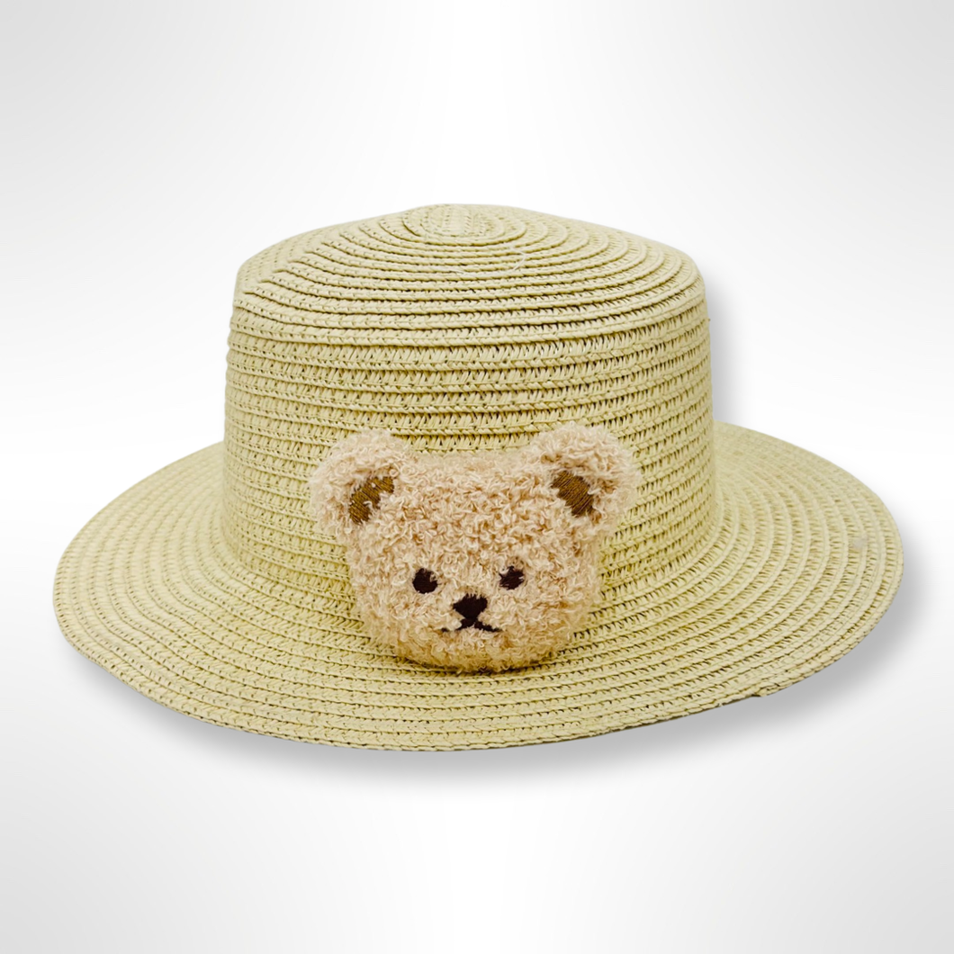 Bear Head Sun Hat - Cream