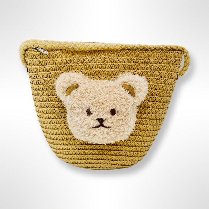 Over The Shoulder Teddy Head Bag - Dark Tan