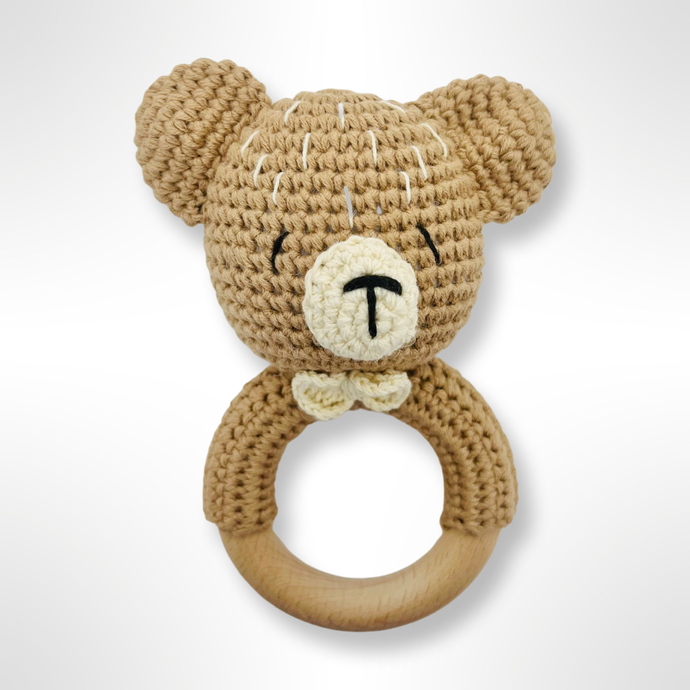 Crochet Brown Bear Rattle