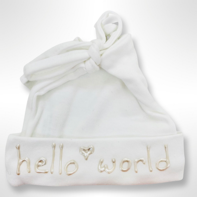 Hello World Hat - White