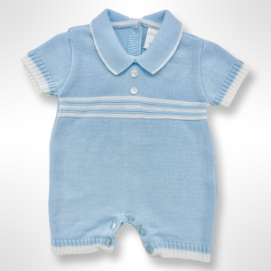 Samuel Romper  - Blue/White