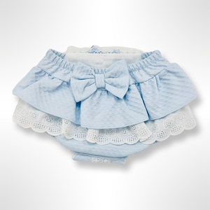 Colette Shirt and Bloomer Set - Blue/White