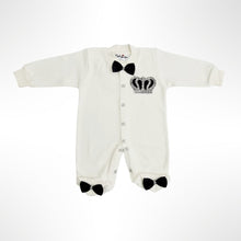 Load image into Gallery viewer, BABITIQUE SIGNATURE Crown Jewels Romper with Angel Wings - Black