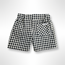 Load image into Gallery viewer, Portofino Collection - Black and White Check Swim Shorts