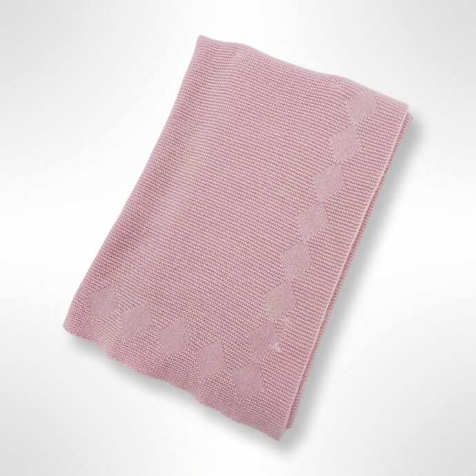 Morella Collection - Cashmere Knitted Blanket Pink