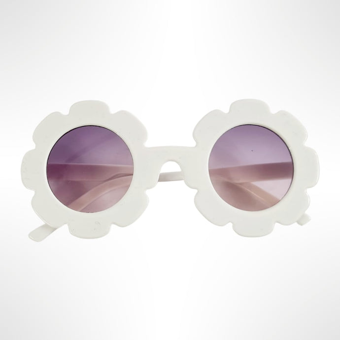 White Flower Sunglasses - Grey Tinted
