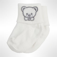 Load image into Gallery viewer, Baby Boy&#39;s White Short Ankle Socks With Motif