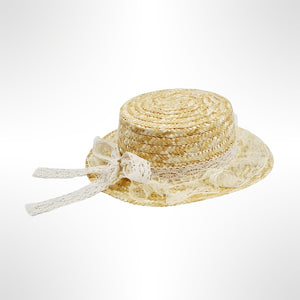Verano Straw Lace Bow Hat