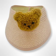 Load image into Gallery viewer, Straw Teddy Visor - Dusky Pink