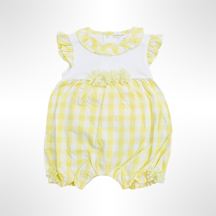 Checker Collection - Yellow/White Romper