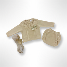 Load image into Gallery viewer, Rachel Knitted Top and Bloomer Set - Beige