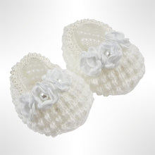 Load image into Gallery viewer, White Roses Booties &amp; Headband Set