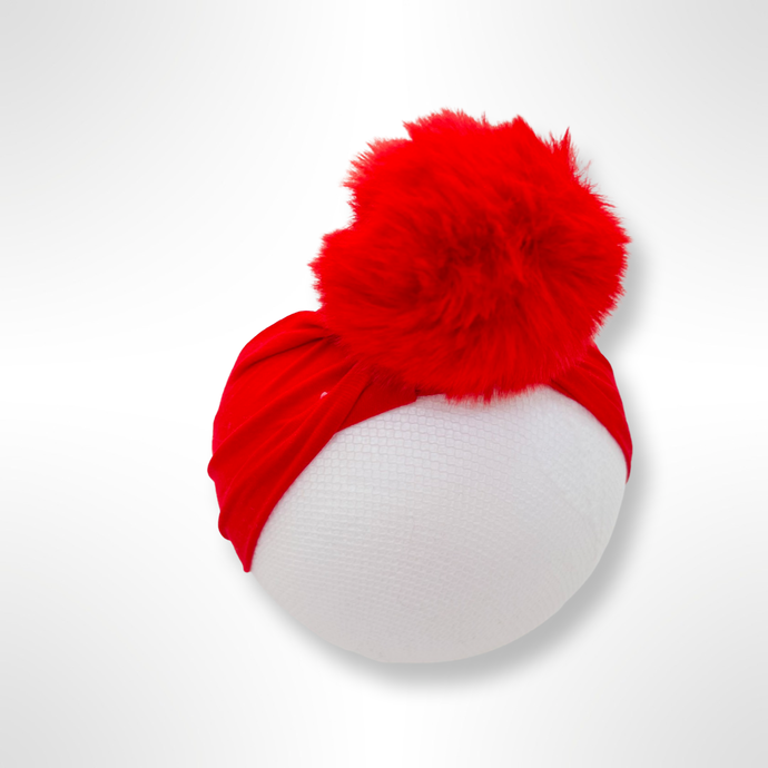 Soft Fur Headband - Red