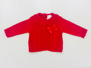 Rachel Knitted Top and Bloomer Set - Red