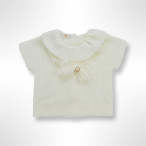Channel Knitted Bloomer Set - Ivory