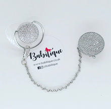 Load image into Gallery viewer, BABITIQUE SIGNATURE Silver Bling Pacifier Set