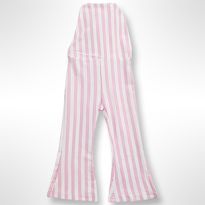 Harlow Bell Bottom Striped Jumpsuit - Pink