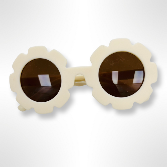 Cream Flower Sunglasses - Cream